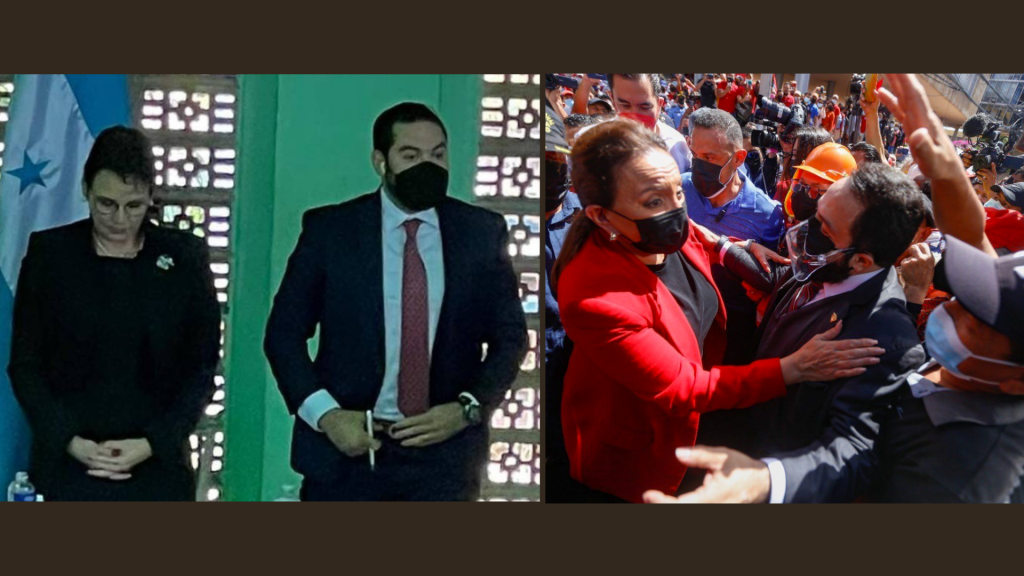 Beatriz Valle, Jorge Cálix. Luis Redondo y Xiomara Castro.