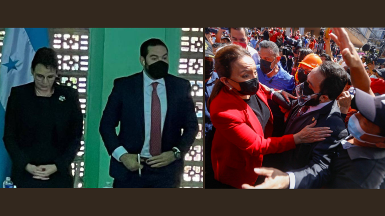 Beatriz Valle, Jorge Cálix. Luis Redondo y Xiomara Castro.