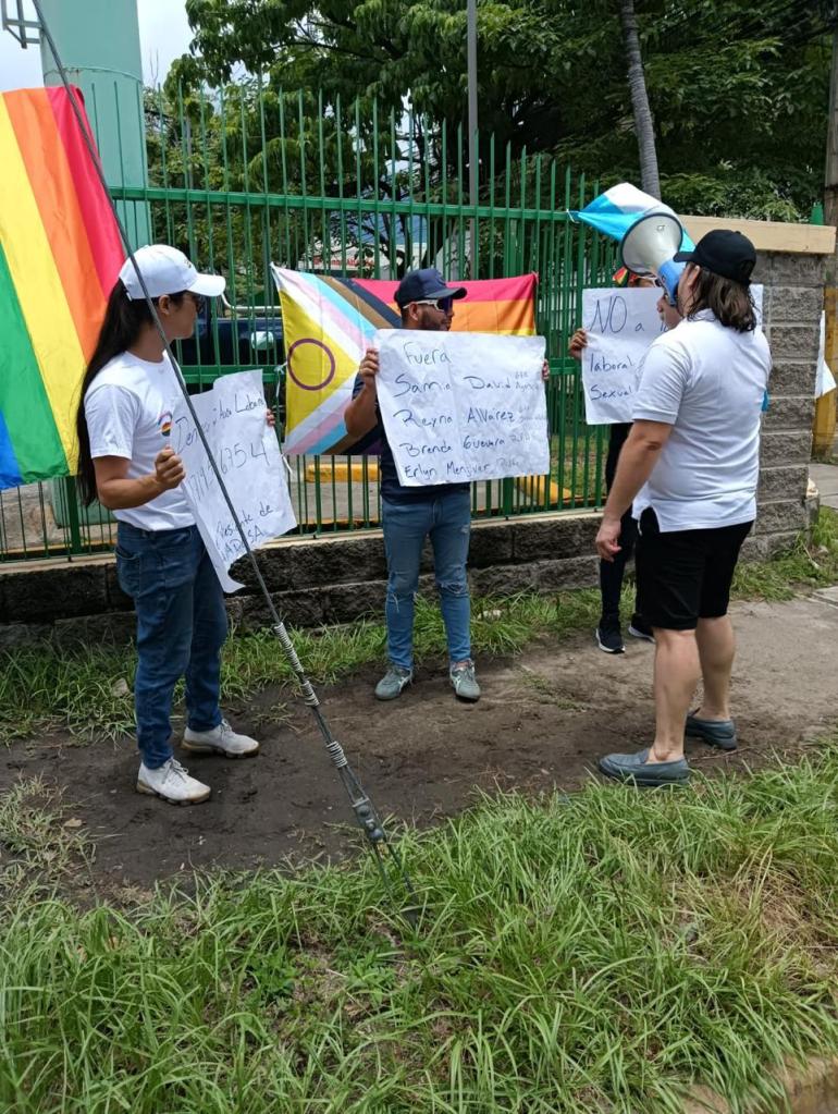 protesta LGBT LGBTIQ+ en San Pedro Sula, SPS Honduras 2024 BANADESA