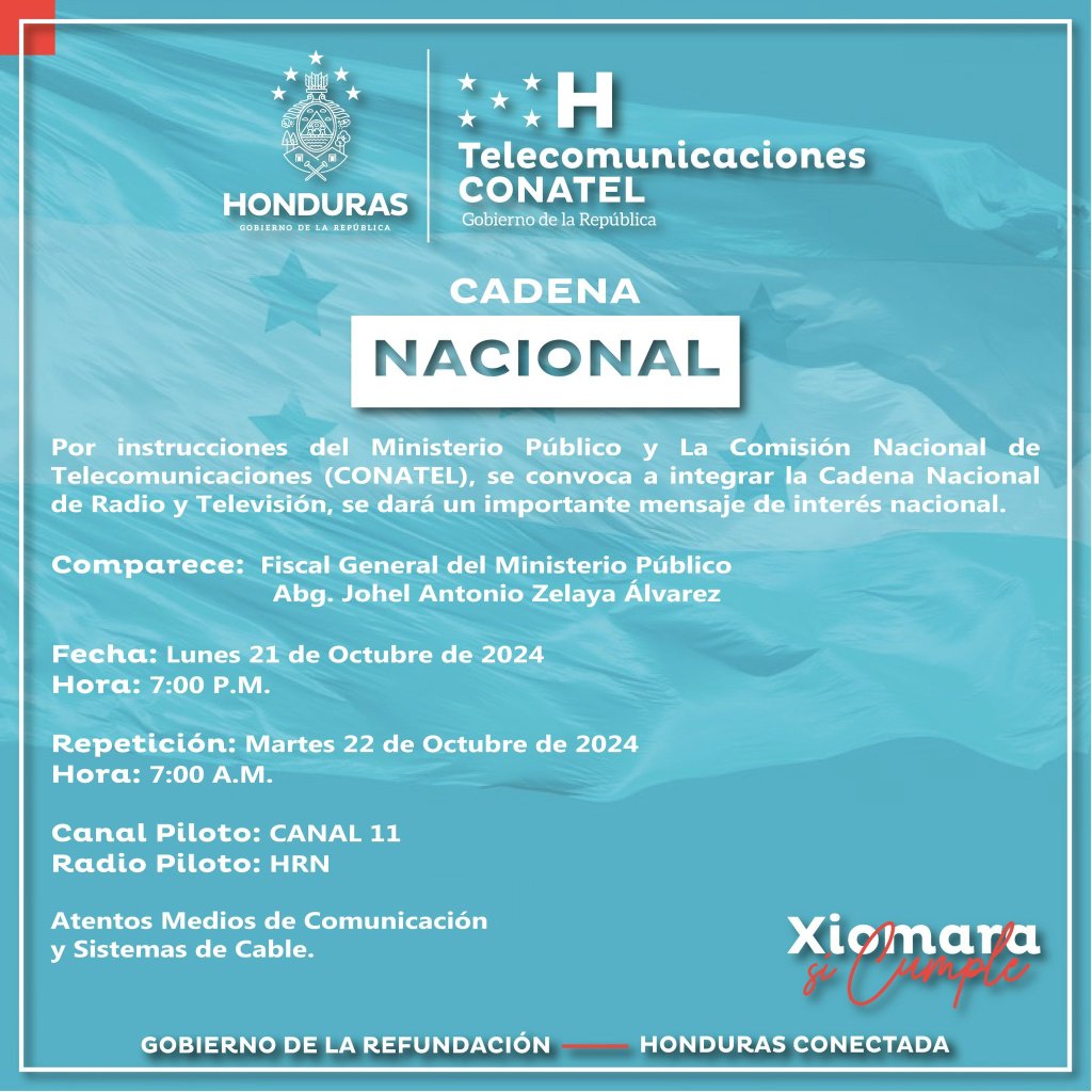 cadena nacional johel zelaya fiscal general de honduras corrupción en honduras tito asfura