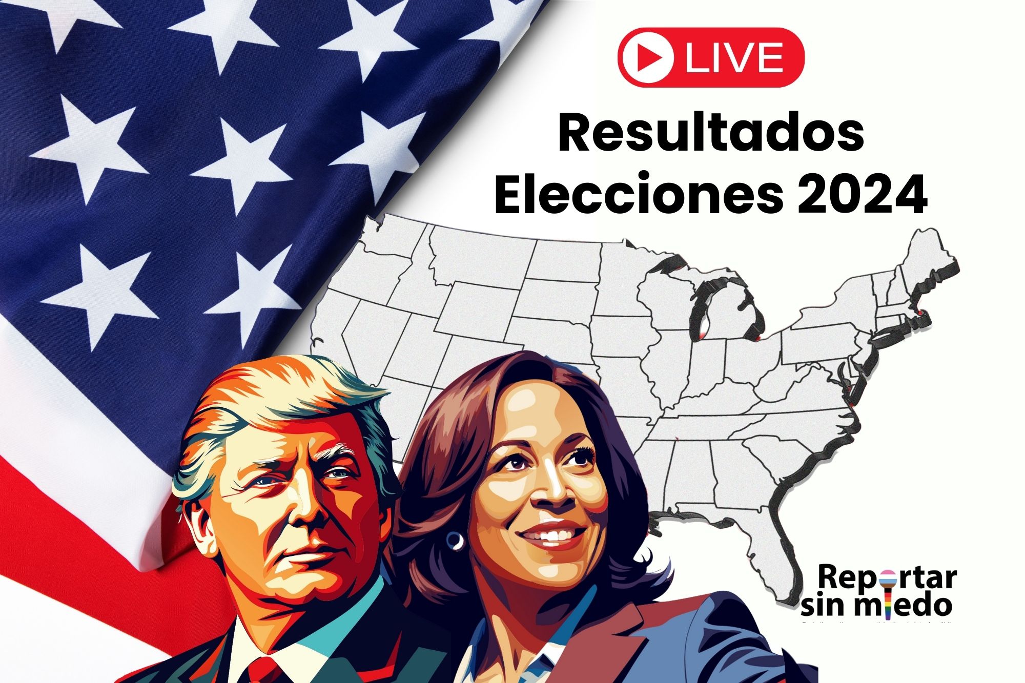 Resultados en vivo - Elecciones en Estados Unidos 2024 - Reportar Sin Miedo