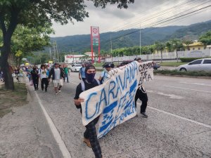 La Cararana Migrante saliendo desde San Pedro Sula.
